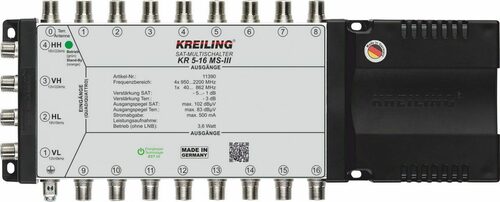 Kreiling Tech. Multischalter Stand alone 4+1Eing,16TN,mit NT KR 5-16 MS III