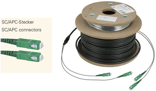 Televes Optisches TWIN-Erdkabel 150m,4Stecker SC/APC OSMD150SCAPC Televes Optisches TWIN-Erdkabel 150m,4Stecker SC/APC OSMD150SCAPC