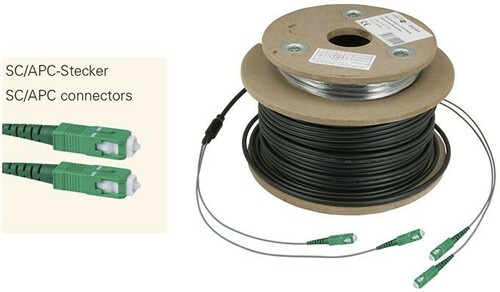 Televes Optisches TWIN-Erdkabel 75m,4Stecker SC/APC OSMD75SCAPC