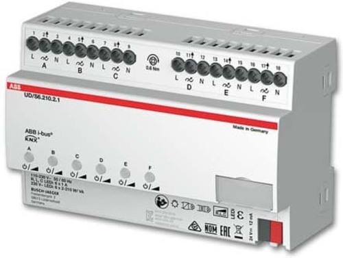 ABB Stotz S&J LED-Dimmer 6-fach,210W/VA,REG UD/S6.210.2.1