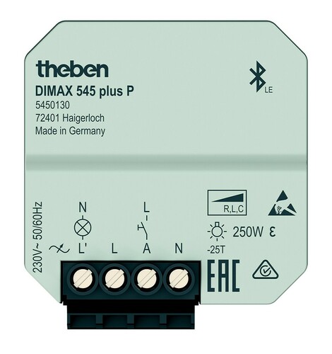 Theben UP-Universaldimmer APPbedienung,Zeitfk. DIMAX 545 plus P