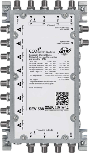 Astro Strobel Einkabelumsetzer für 1 (2)Sat,8Ausg. SEV 588