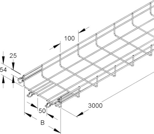 Niedax Gitterrinne 54x150x3000mm, CITO MTC 54.150 E4