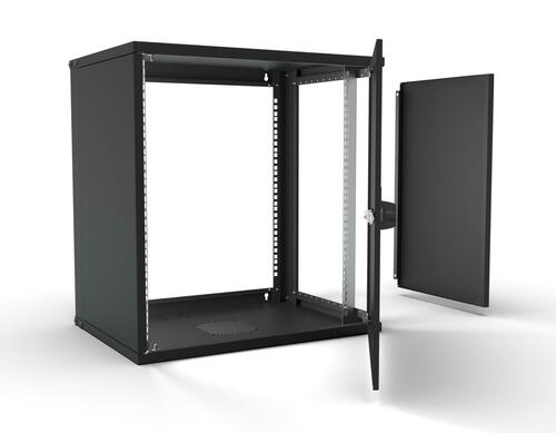 Enoc 19" Basic Wandschrank 12HE, 400mm Tief, schwarz W3 12-4-P-S