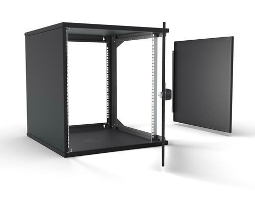 Enoc 19" Basic Wandschrank 12HE, 600mm Tief, schwarz W3 12-6-VD-S