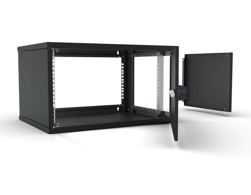 Enoc 19" Basic Wandschrank 6HE, 400mm Tief, schwarz W3 6-4-P-S