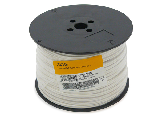 Televes LS-Kabel 2x0,75 mm 100m Spule,ws LS275WS Televes LS-Kabel 2x0,75 mm 100m Spule,ws LS275WS