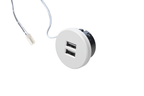 Hera USB-LED-Sicherheitstrafo 2x24VDC 2500mm weiß 21700101008