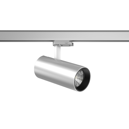 RZB LED-Stromschienenstrahler 940, DALI, silber 742202.004.1.76 RZB LED-Stromschienenstrahler 940, DALI, silber 742202.004.1.76