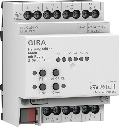 Gira Heizungsaktor 6-f. Regler OneKNX REG 213900