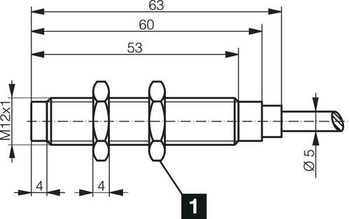 Di-soric Induktiver Näherungssensor 4mm, nicht bündig DCC 12 VH 04 PSK/150