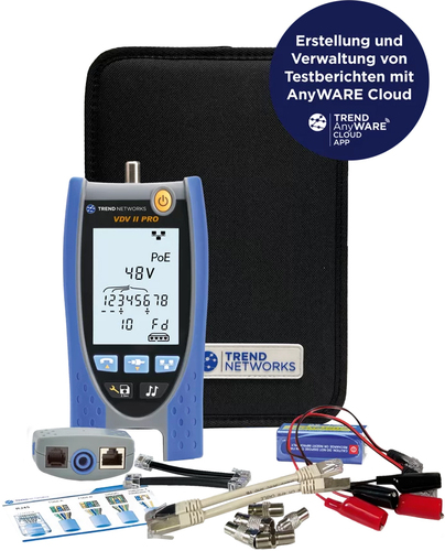 TREND Networks Verdrahtungstester BT/Report-Funktion VDV II Pro BT