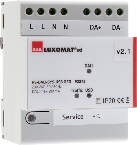 BEG Brück Electronic DALI-Netzteil DALI-SYS PS-DALISYSUSB-REG weiß