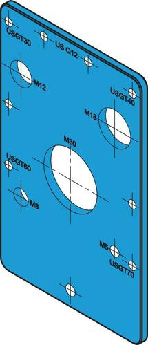 Di-soric Montageplatte 130 x 80 x4mm UBT-KU-PH-MP-US