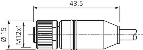 Di-soric I/O-Kabel Bu, M12, 10000mm VKHM-Z-10/12-A