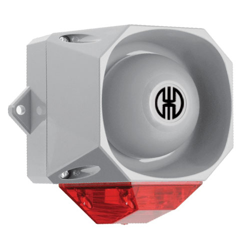 Werma Blitz-Sirene WM 32 Töne 9-60VDC GY/RD 43911055