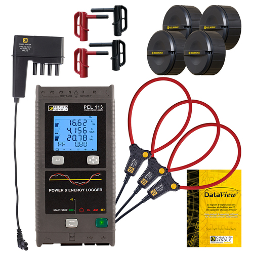 Chauvin Arnoux Leistungs-u.Energierecord. DV-Komplett-Set PEL 113