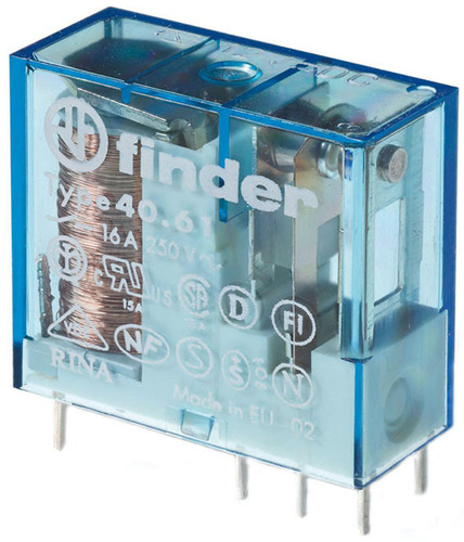 Finder Relais mit Steck- und Printanschlüssen 40.61.9.024.4003