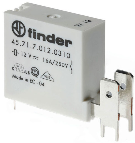 Finder Relais mit Print- und Flachsteckanschlüsse 45.71.7.048.1310