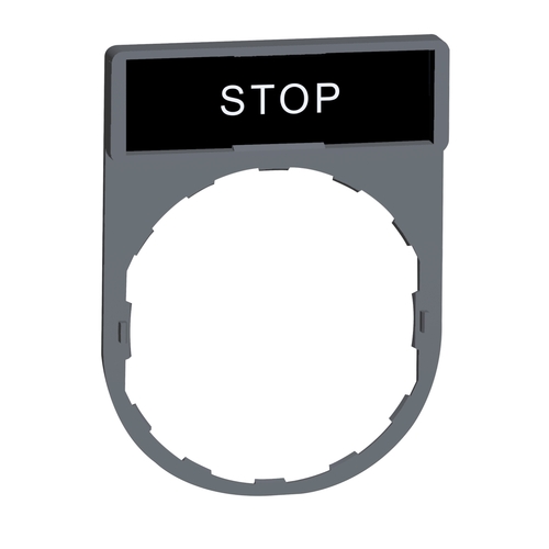 Schneider Electric Schildträger 30x40mm STOP 22mm grau ZBY2304C0