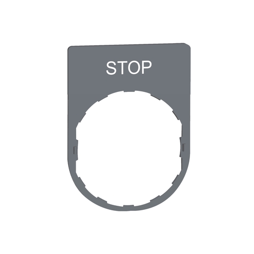 Schneider Electric Schildträger 30x40mm STOP 22mm grau ZBYP2304C0