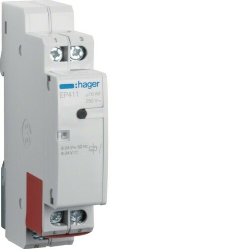 Hager Fernschalter 1S 8 bis 24V EP411