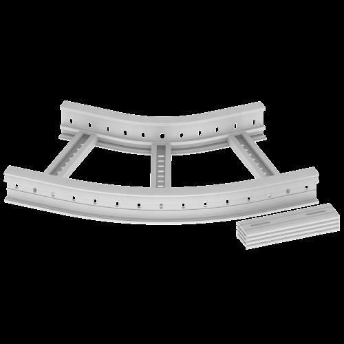 Unex Flachbogen 45 Grad 85x400 R300 67416-44