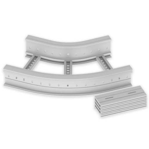 Unex Flachbogen 45 Grad 135x400 R300 67436-44