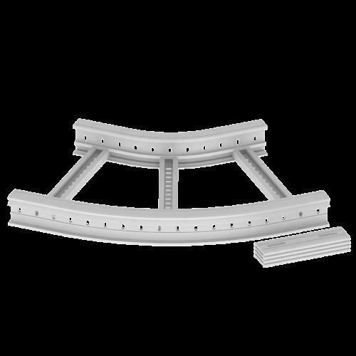 Unex Flachbogen 45 Grad 85x500 R300 67516-44