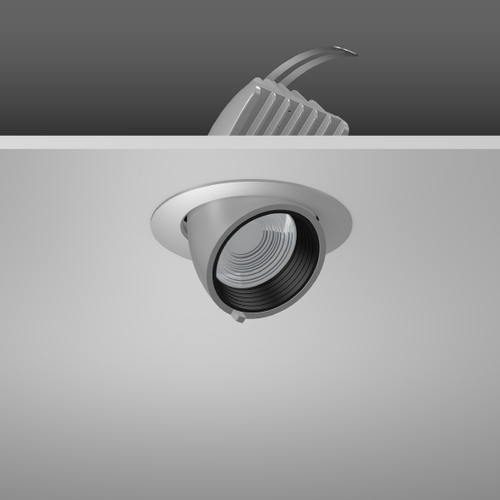 RZB LED-Einbaustrahler 930, DALI, silber 911578.004.76