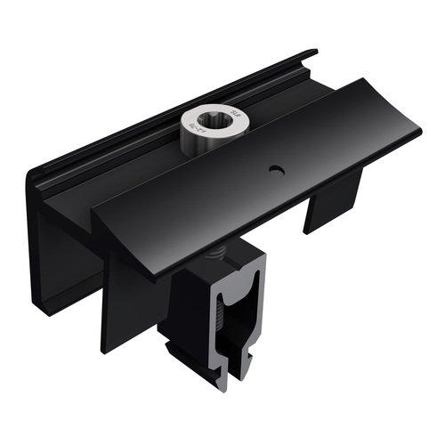 SL Rack Endklemme mit Erdung, schw arz eloxiert 96162-01