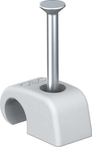 OBO Bettermann Vertr Haft-Clip m.Nagel 10-14mm L40 PP lichtgrau 2027 40 LGR