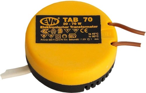 EVN Lichttechnik Trafo 20-70W H22mm D53mm TAB 70
