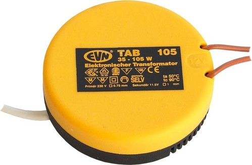 EVN Lichttechnik Trafo 35-105W H22mm D70mm TAB 105