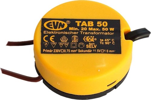 EVN Lichttechnik Trafo 20-50W H18mm D48mm TAB 50