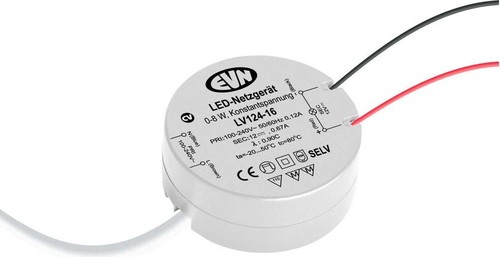 EVN Lichttechnik LED-Netzgerät 12V rund LV124-16