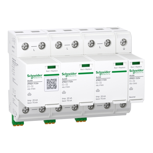Schneider Electric Kombiableiter Acti9 iPRD1 F25r 25kA limp 3P+N A9L1F625