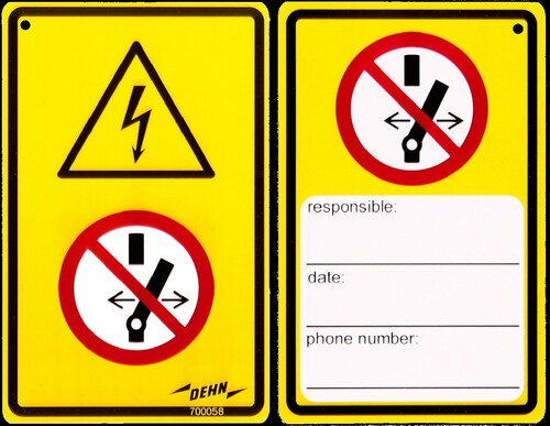 DEHN WuH-Schild Spannung-Schalten WHS AS SV