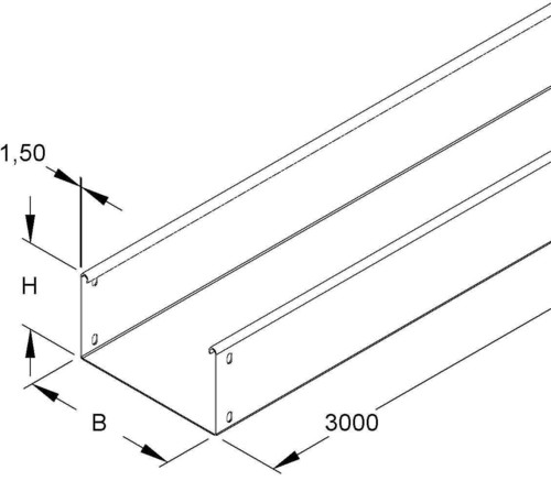 Niedax Kabelrinne ungelocht RSU 110.100 Niedax Kabelrinne ungelocht RSU 110.100