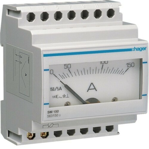Hager Ampermeter f.Wandlermess. analog SM150 Hager Ampermeter f.Wandlermess. analog SM150