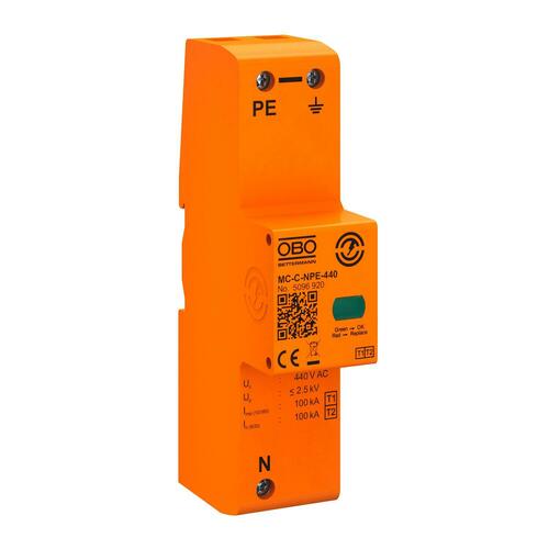 OBO Bettermann Vertr Blitzstromableiter N/PE 440V blau MC-C-NPE-440