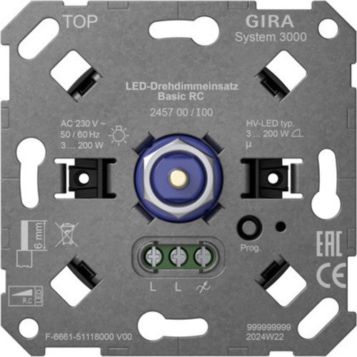 Gira LED-Drehdimmeinsatz Basic RC S3000 245700
