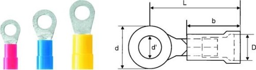 Weidmüller Ringkabelschuhe 4-6qmm M10 gelb LIR 6,0M10 V