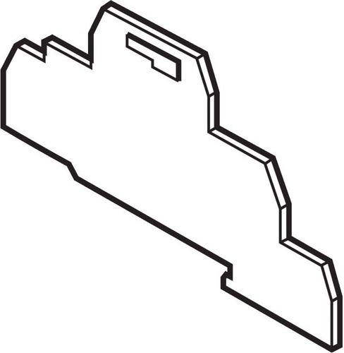 Krüger-Werke GmbH Abschlußplatte grau 1mm FED6