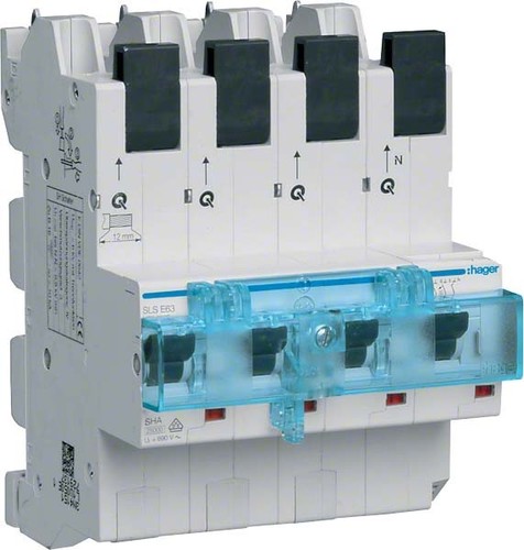 Hager SLS-Schalter 3P+N E-63A,f.Sammels HTS663E