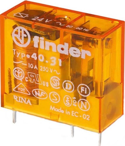 Finder Steck/Printrel.24VAC 1W10A Raster 3,5mm 40.31.8.024.0000