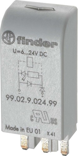 Finder LED gn + Diode 6.. 24VDC f.Fas. 95.03/05 99.02.9.024.99