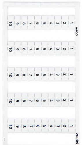 WAGO GmbH & Co. KG WMB-Bezeichnungssystem S: 1-10 (10x) 793-602 WAGO GmbH & Co. KG WMB-Bezeichnungssystem S: 1-10 (10x) 793-602