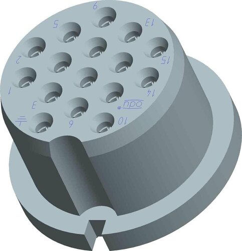 ODU Schnellwechselkopf 16-pol. A 252.080.001.016.000