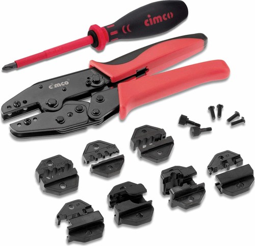 Cimco Werkzeuge Crimpzangen-Set DNT m. 7 Einsätzen 106210
